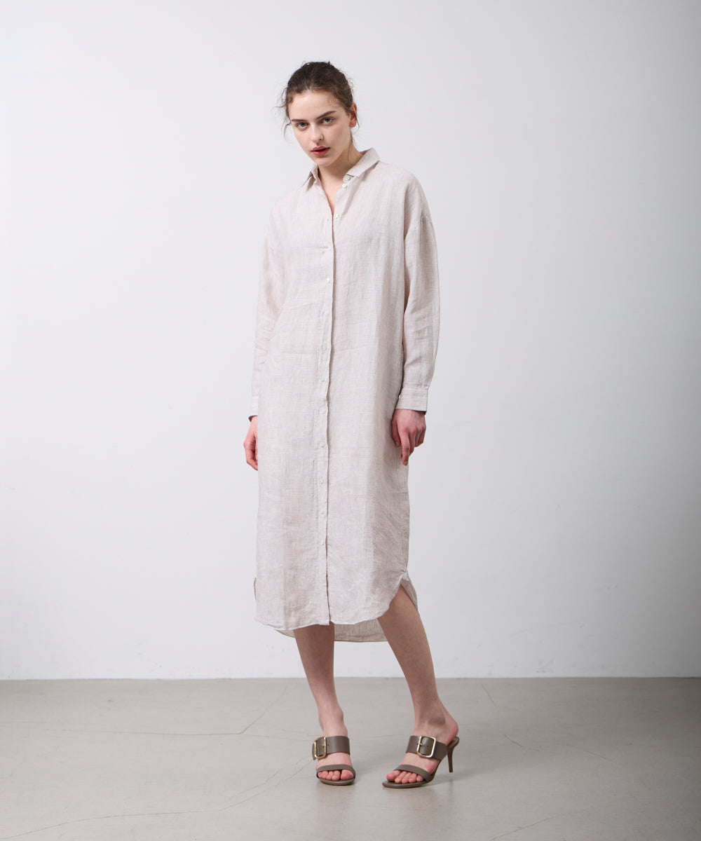 Finamore／フィナモレ　麻　リネンシャツ　ワンピース　ロングシャツ　コート FINAMORE - 【新品】 finamore / フィナモレ | イタリア製 リネン