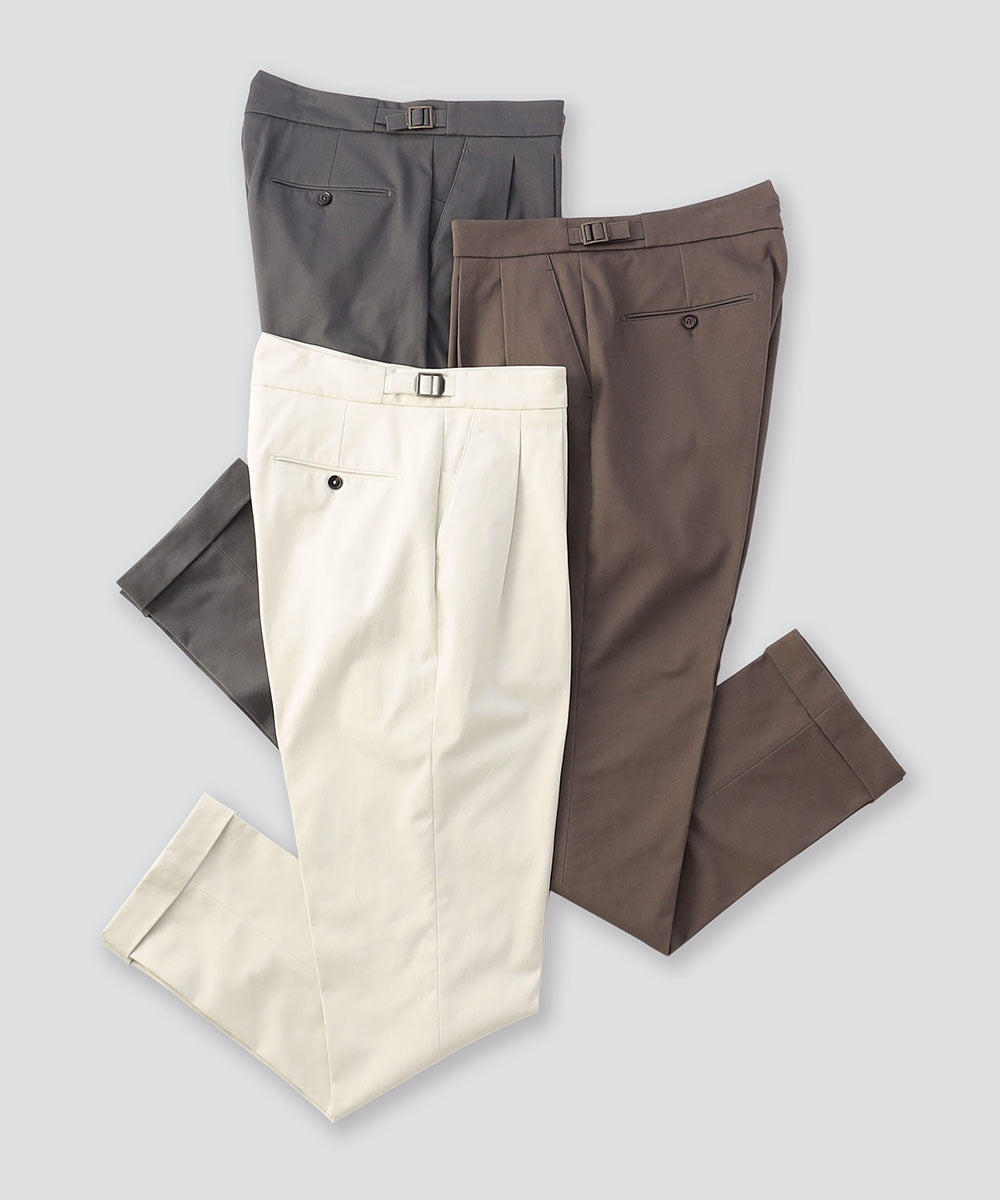 BERWICH SCOTCH ツープリーツアジャスターパンツ　グレー46 BERWICH SCOTCH ツープリーツアジャスターパンツ グレー46