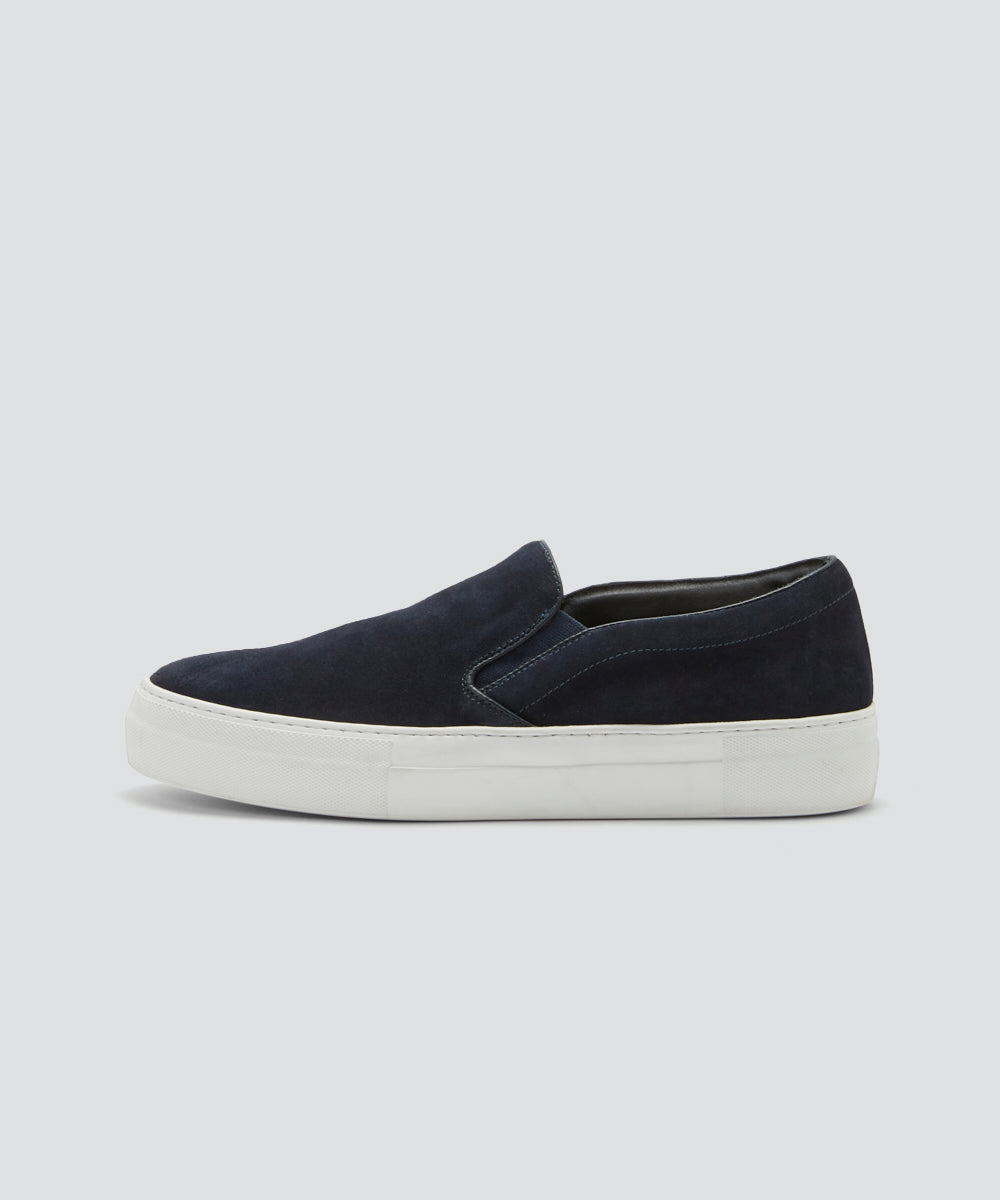 PELLICO SUNNY | メンズ スウェード スリッポン 3.5㎝ NAVY