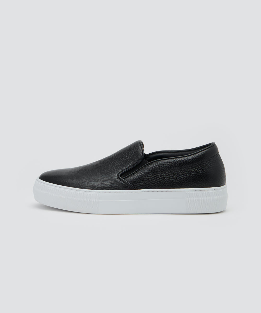 PELLICO SUNNY | メンズ レザー スリッポン 3.5cm BLACK