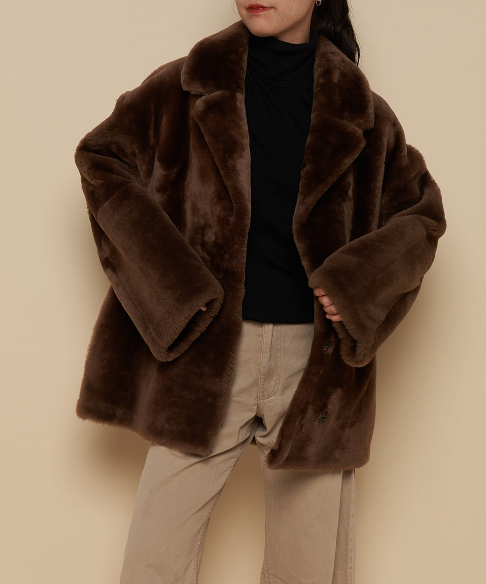 (美品) メンズティノラス ￼ムートン コート ファー チェスター 美品) メンズティノラス ￼ムートン コート ファー チェスター