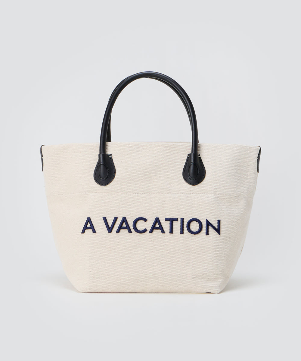 A VACATION VAST M CANVAS×NAVY ハンドバッグ AMAN ONLINE STORE