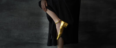 FATA Gold Mirror Pumps