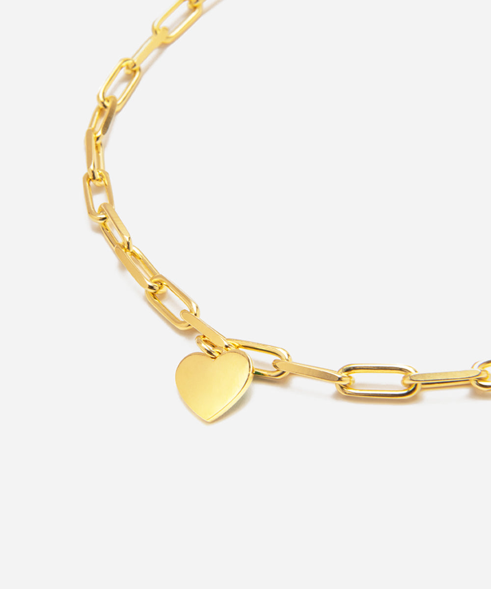 LOVE CHARM CHAIN NECKLACE YELLOW GOLD (イエローゴールド)