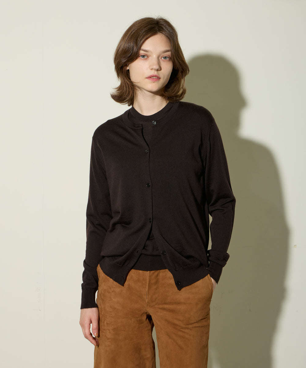 PIPPA 丸首カーディガン