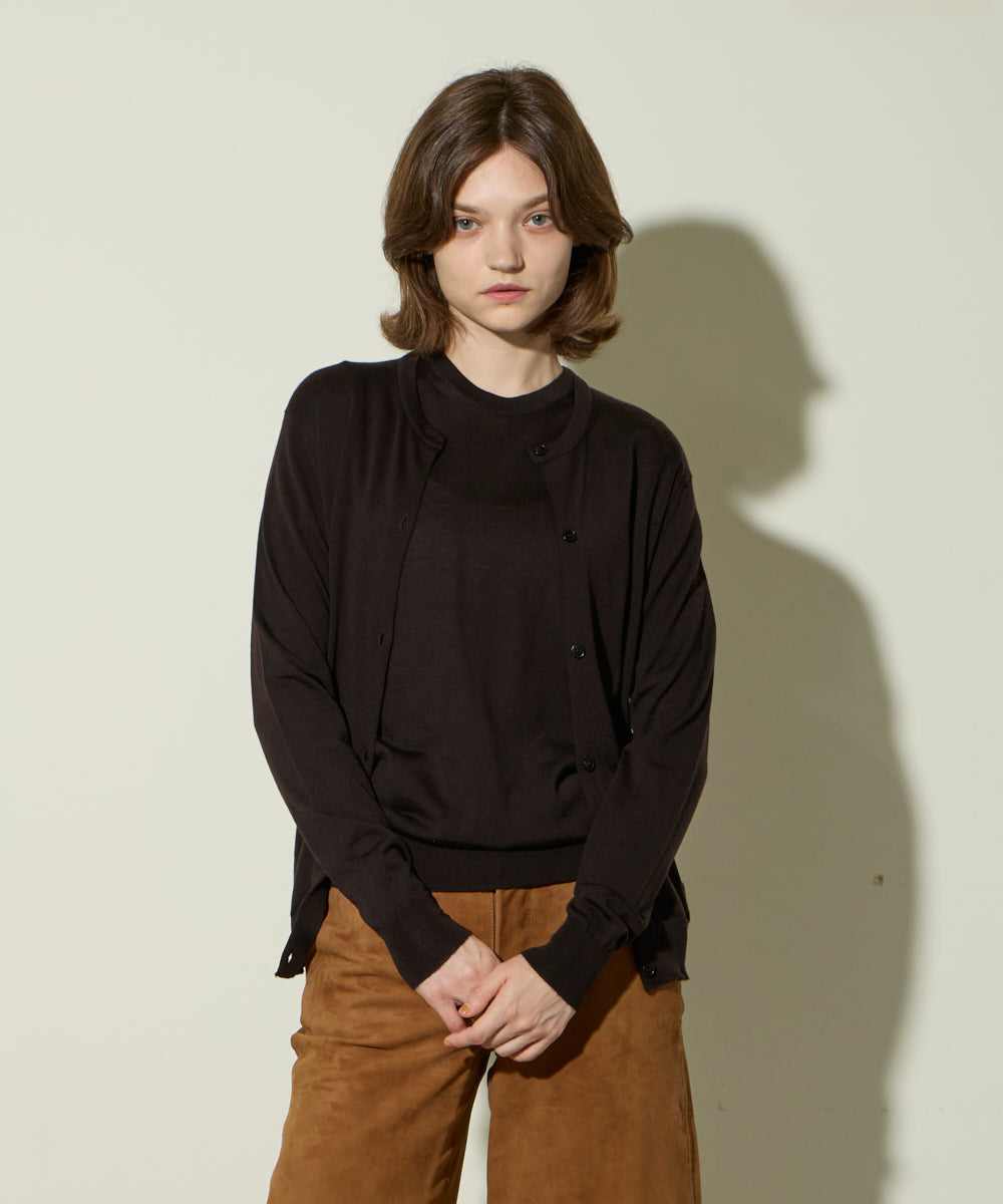 PIPPA 丸首カーディガン