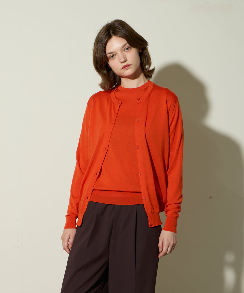 PIPPA 丸首カーディガン