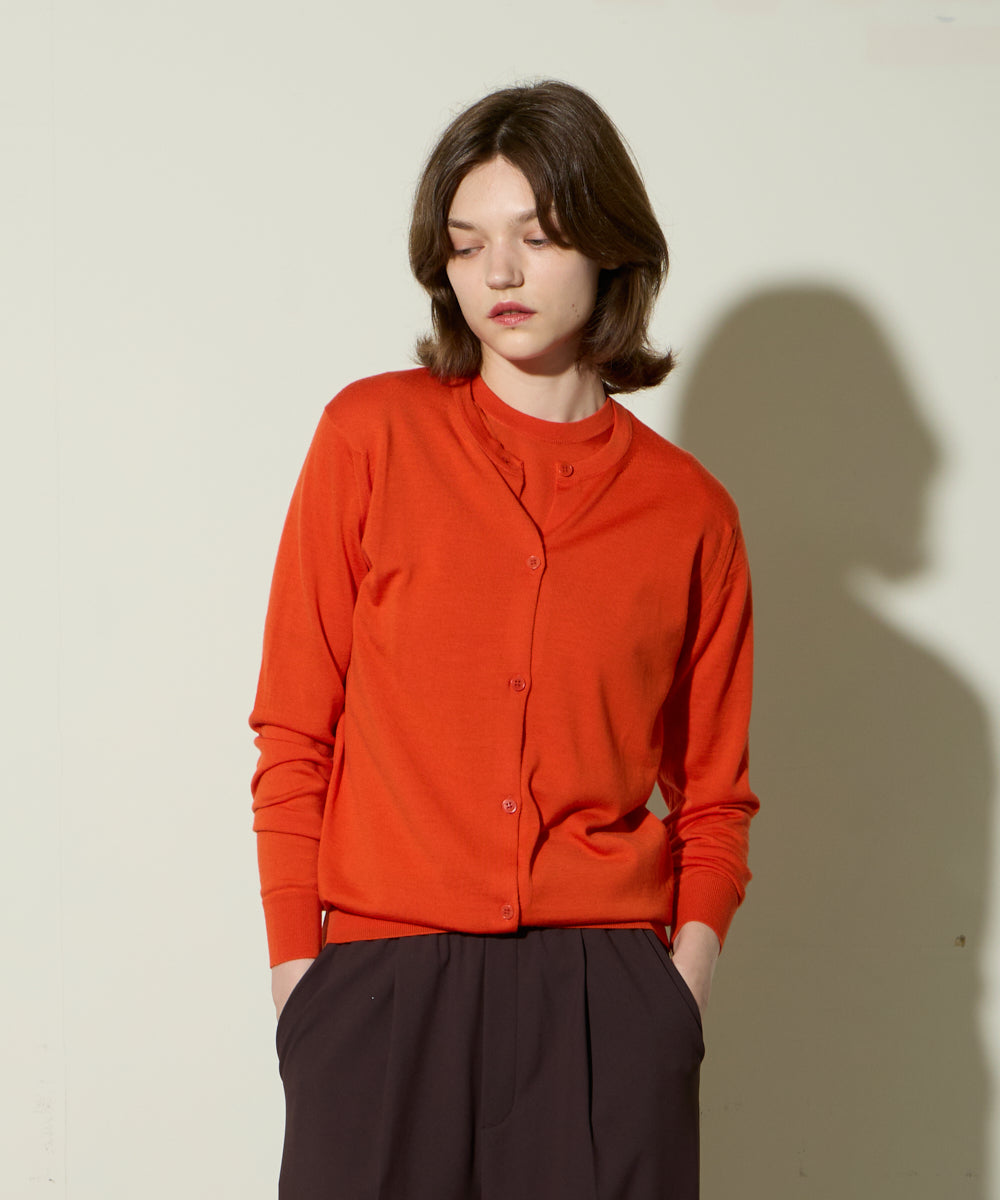 PIPPA 丸首カーディガン