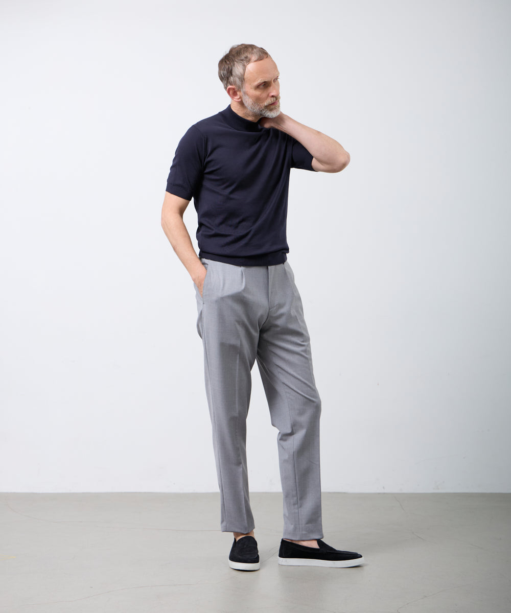 JOHN SMEDLEY | ARBER 半袖 モックネックセーター - アマンオンライン