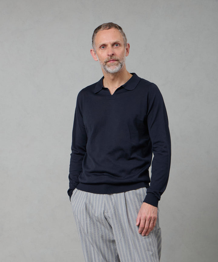 JOHN SMEDLEY | AYRES 長袖 スキッパーポロ - アマンオンラインストア