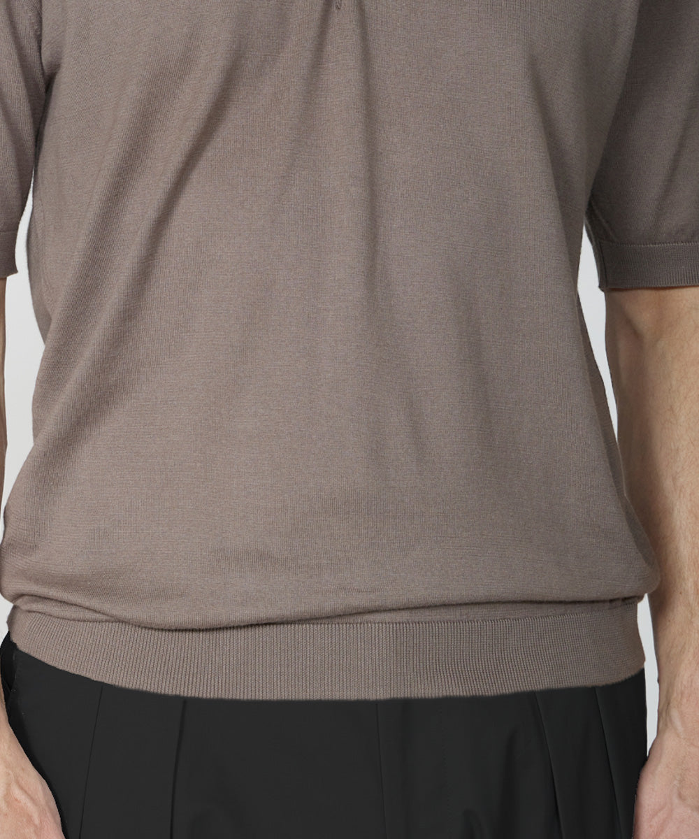 【新品】JOHN SMEDLEY ニットポロ/ISIS ベージュ M JOHN SMEDLEY | ISIS 半袖 ニットポロ - アマンオンラインストア