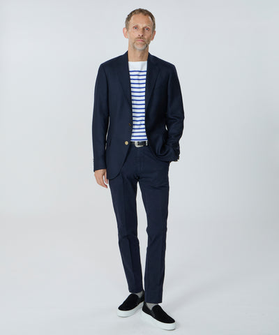 Men’s ボートネック ロングスリーブ ナバルボーダー