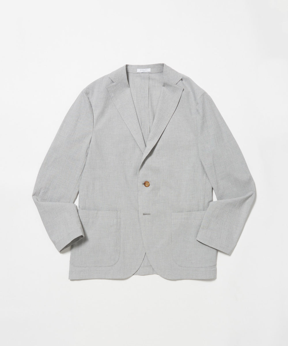 コットンストレッチマイクロシアサッカー2Bシングルジャケット/EMPTY JACKET/SB5105