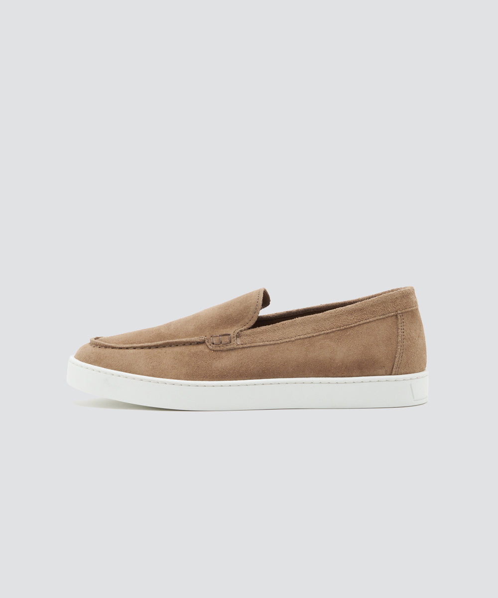 BARTEX メンズ スウェード スリッポン 2.5cm BEIGE