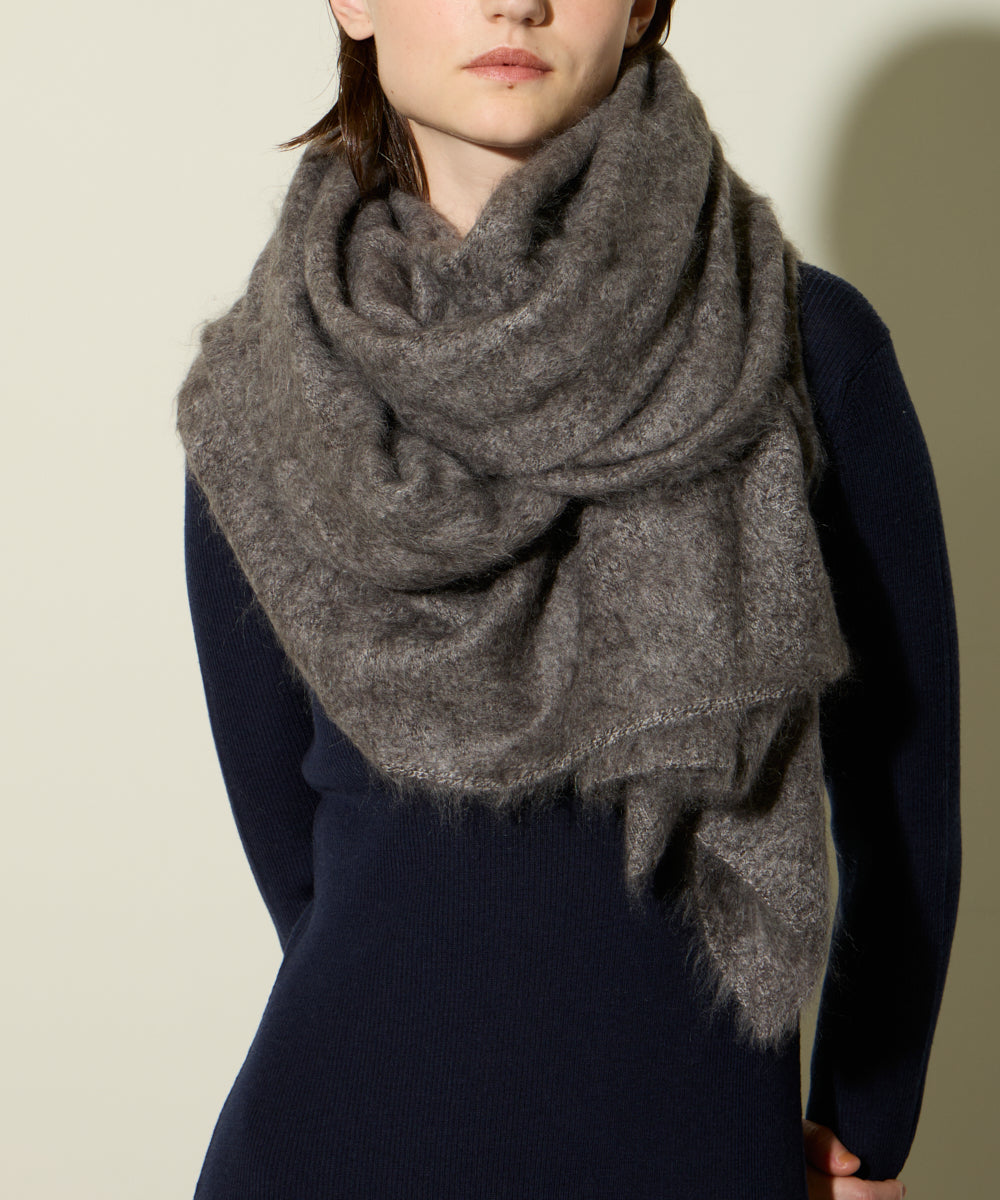カシミヤファーニットストール