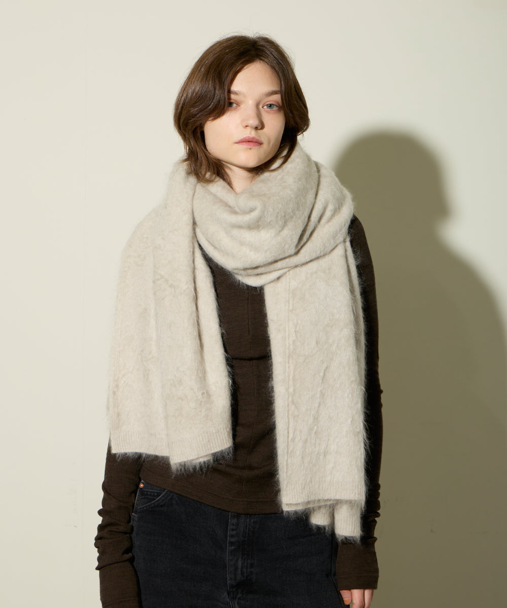 ASAUCE MELER | カシミヤファーニットストール - アマンオンライン