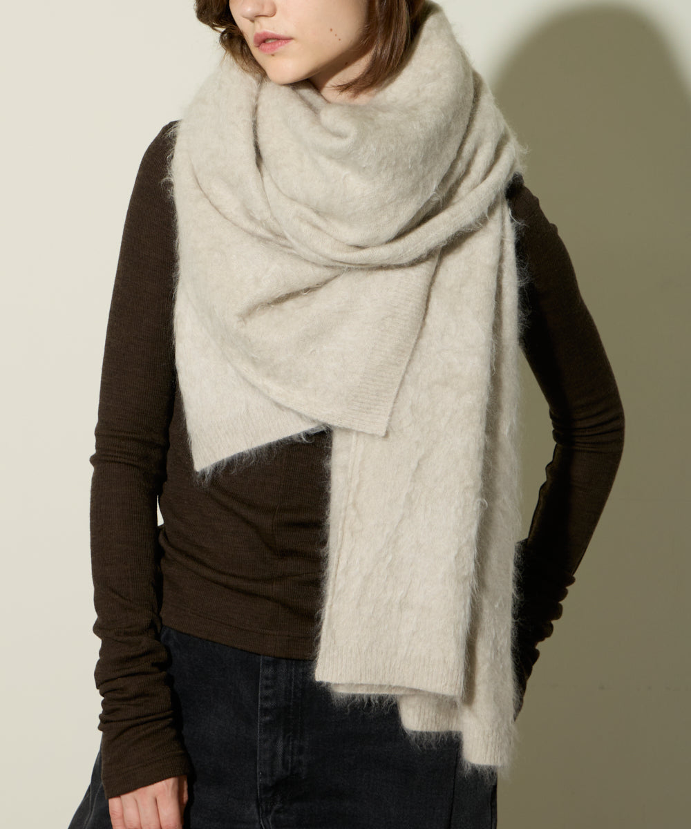 カシミヤファーニットストール