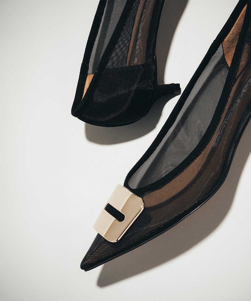 PELLICO | アネッリフィッビア チュール パンプス 3.5cm BLACK
