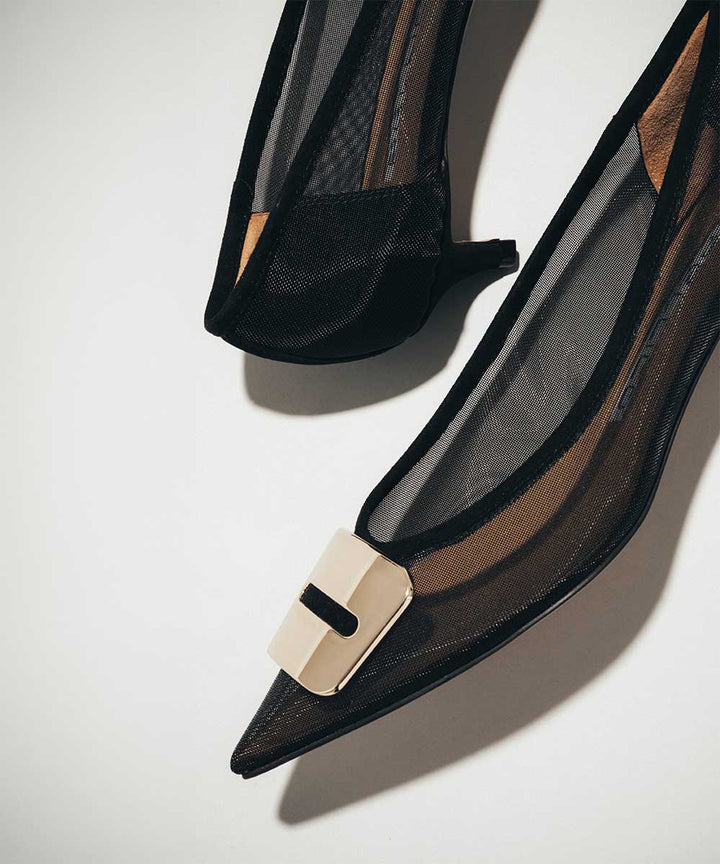PELLICO | アネッリフィッビア チュール パンプス 3.5cm BLACK