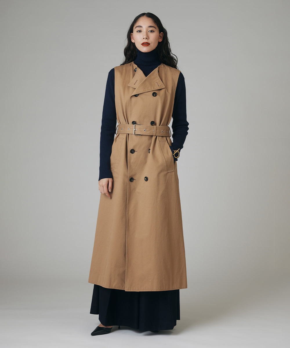 COTTON GYABARDIN 3WAY TRENCH COAT | 3WAY トレンチコート