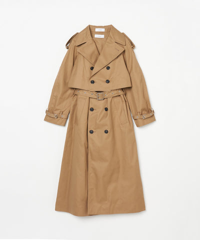 COTTON GYABARDIN 3WAY TRENCH COAT | 3WAY トレンチコート