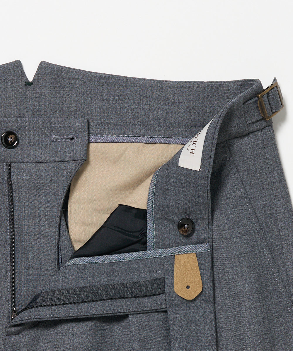 BERWICH | SCOTCH ツープリーツアジャスター付きパンツ/SCOTCH