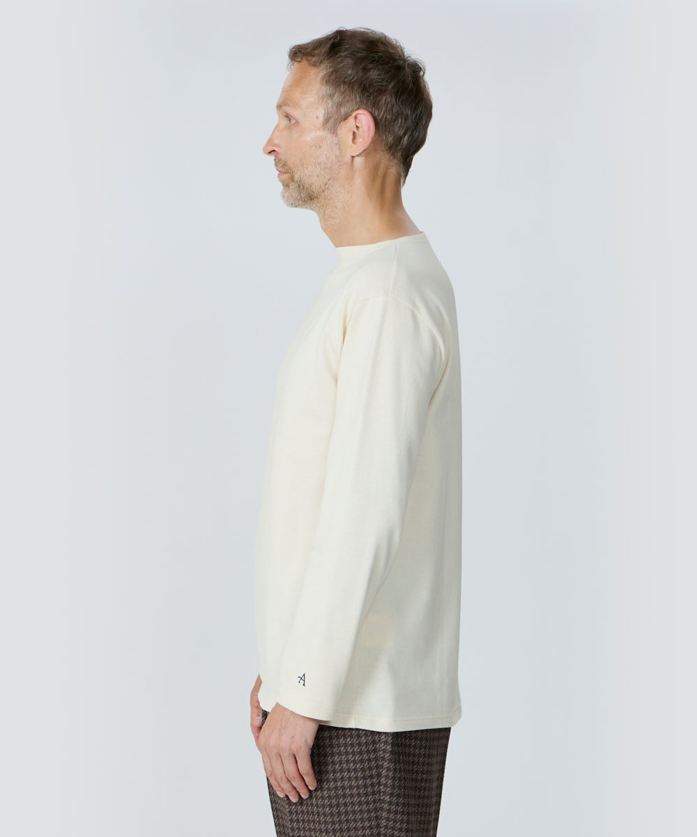 Unisex ボートネック ロングスリーブ ベーシックフィット