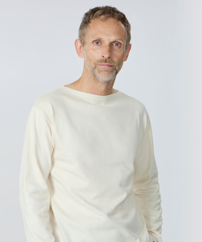 Unisex ボートネック ロングスリーブ ベーシックフィット