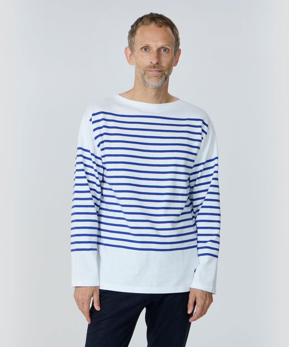 Men’s ボートネック ロングスリーブ ナバルボーダー