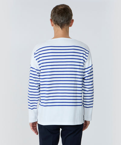 Men’s ボートネック ロングスリーブ ナバルボーダー