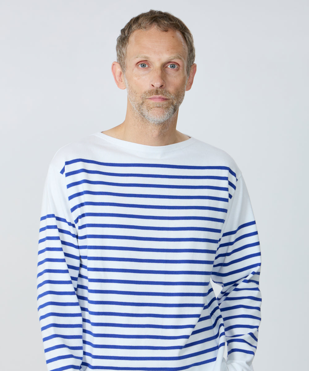Men’s ボートネック ロングスリーブ ナバルボーダー
