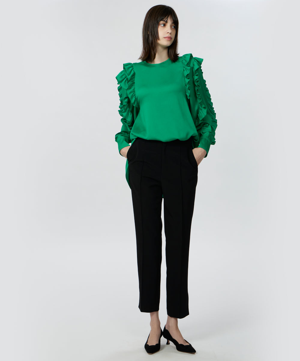 DOMELLE | RUFFLE SLEEVE BLOUSE ラッフル スリーブ ブラウス - アマン 
