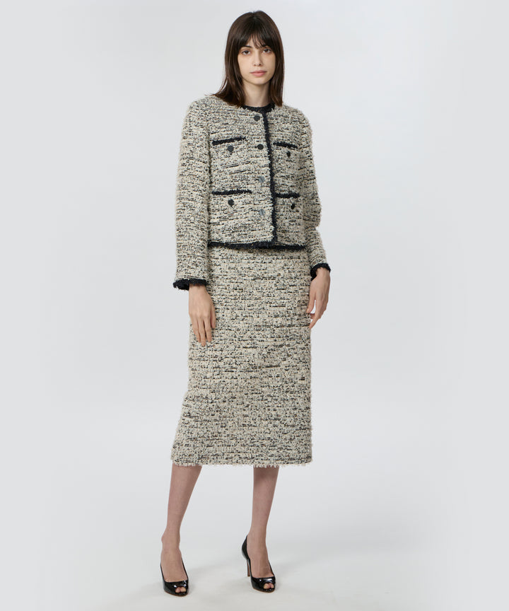 LINTON TWEED JACKET ツイード ジャケット 1 (オフホワイト)