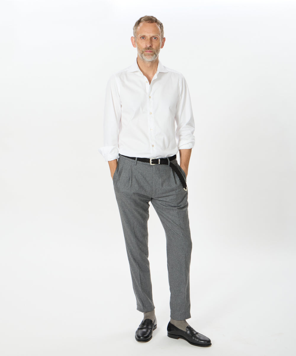 HBARBER 【干場義雅氏別注モデル】ツープリーツテーパードパンツ/H BARBER(アッカ バーバー)/RWSLTX