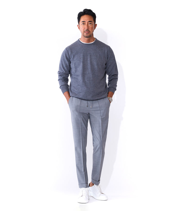 BERWICH H DUE 永久クリース ストレッチウール 干場別注 44 干場別注モデル新素材】H DUE 永久クリース ストレッチウールパンツ