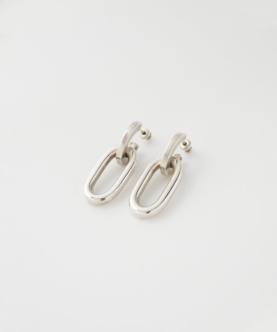 DOUBLE HOOP ピアス SILVER (シルバー)