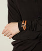 Small Buckle x Leather 2連 ブレスレット