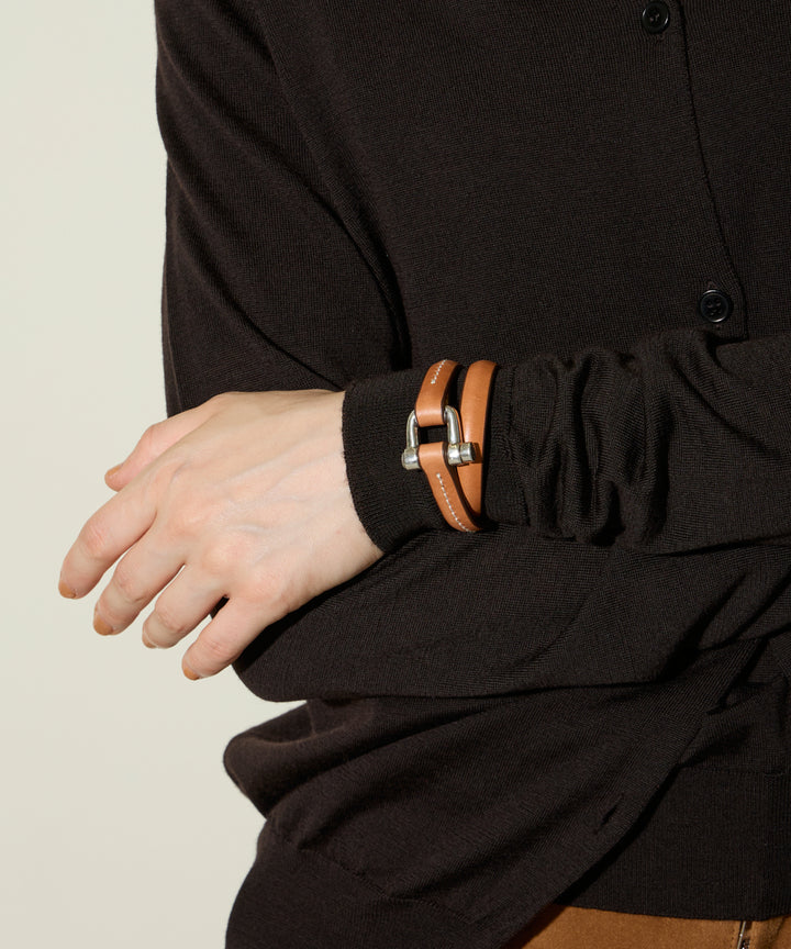 CXC | Small Buckle x Leather 2連 ブレスレット - アマン