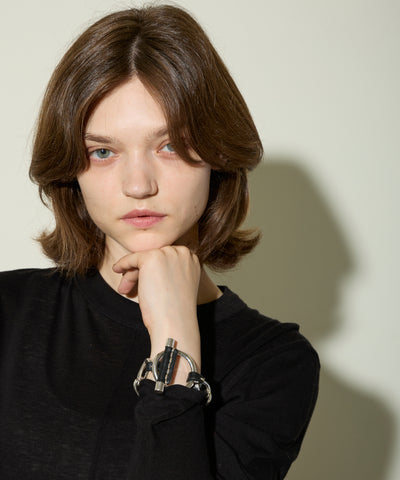 Chain x Leather ブレスレット