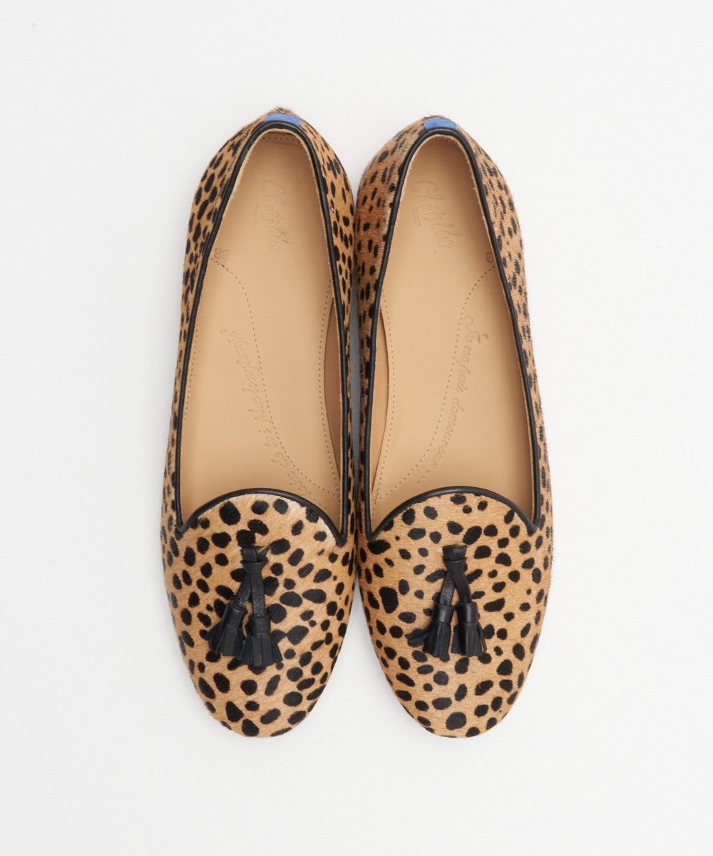 ぐ*り様 <シャテル>ヒョウ柄フラットシューズ タッセル付き Chatelles | Leo Tassels - アマンオンラインストア – AMAN ONLINE STORE