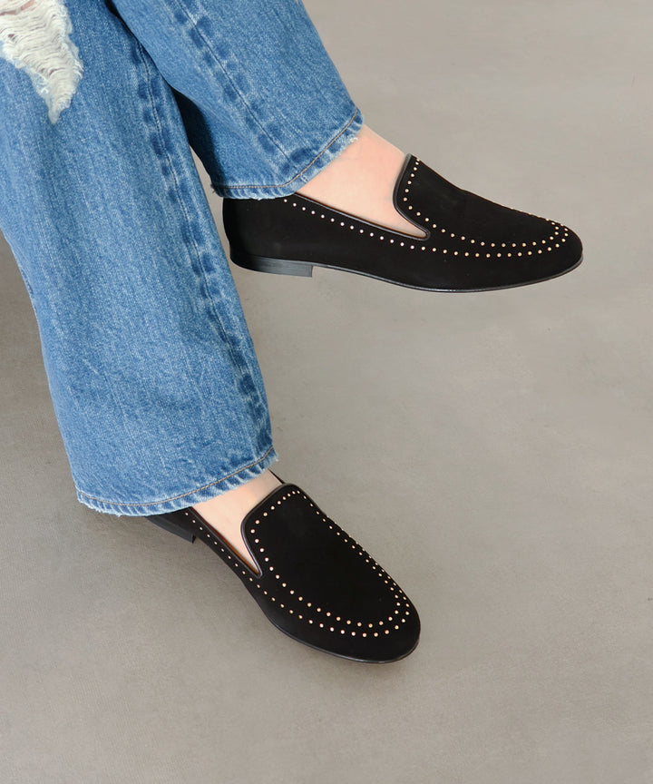 Chatelles 黒 ポインテッドトゥ シューズ Chatelles | Matteo studs - アマンオンラインストア – AMAN ONLINE STORE