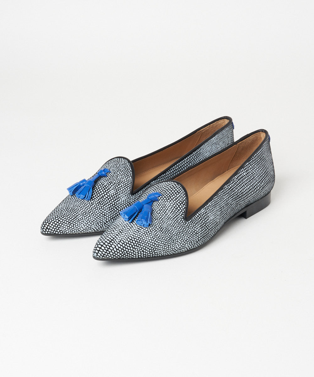 chatelles/フリンジドットパンプス/size39/ブラック×ホワイト Chatelles | Francois Pointy Dots Tassels - アマンオンラインストア