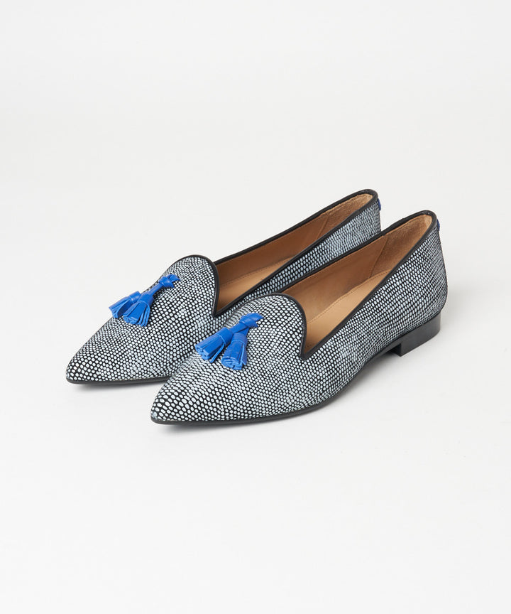 chatelles/フリンジドットパンプス/size39/ブラック×ホワイト Chatelles | Francois Pointy Dots Tassels - アマンオンラインストア