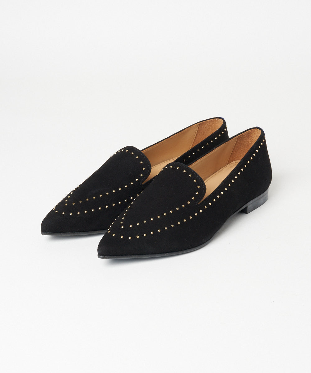 Chatelles 黒 ポインテッドトゥ シューズ Chatelles | Francois Pointy Studs - アマンオンラインストア – AMAN