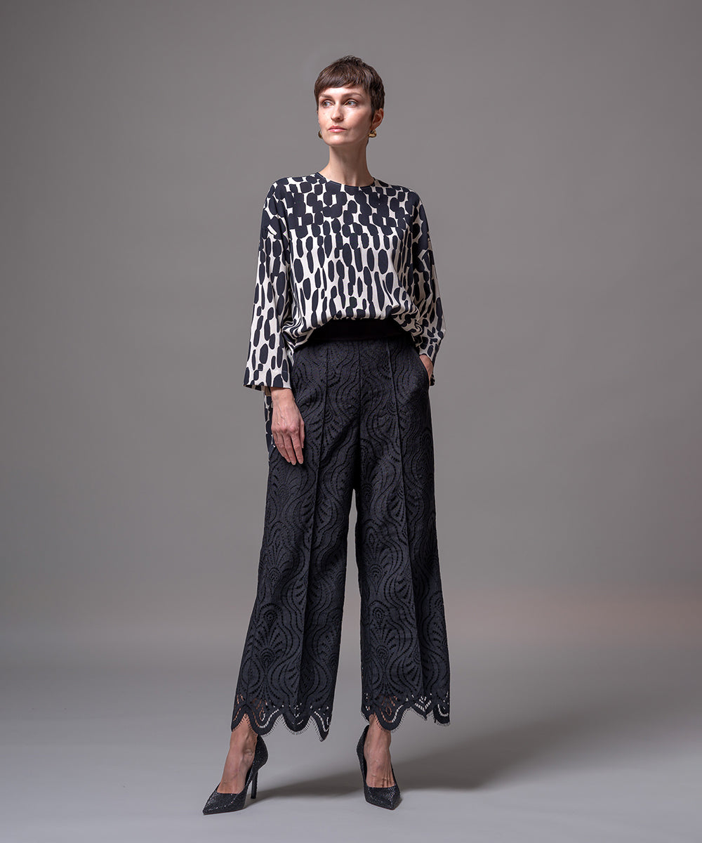 SILK PRINT BLOUSE シルクプリント ブラウス