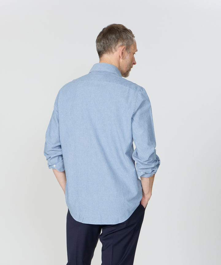 希少☆新品未使用 Americana シャンブレーシャツ ブルー フリー 40-50's HOMESTEADER シャンブレーシャツmtp031a1114007195