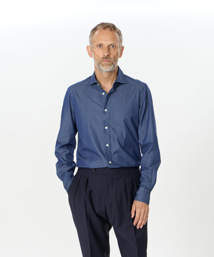 FINAMORE | コットンクラシックデニムシャツ/SIMONE(シモーネ)/C0505D