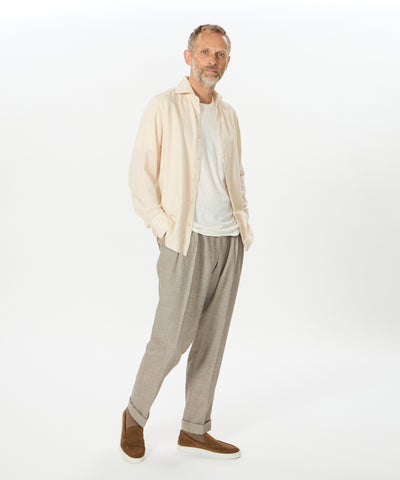 コットンカシミア ワンピースカラーシャツ/ PANTELLERIA(パンテレリア)/ A5094