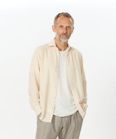 コットンカシミア ワンピースカラーシャツ/ PANTELLERIA(パンテレリア)/ A5094