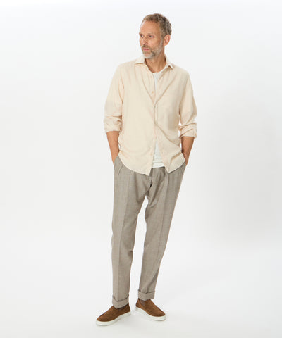 コットンカシミア ワンピースカラーシャツ/ PANTELLERIA(パンテレリア)/ A5094